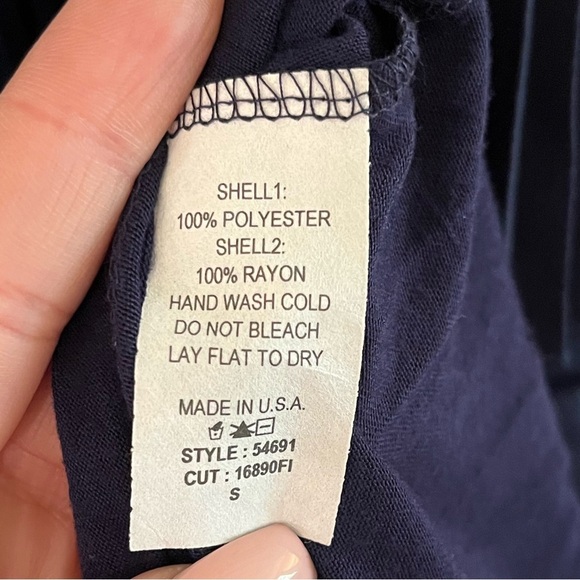 ⚓️ Vintage Navy Pleated Flowy Mini Dress, Circa 2007 , Size: S - Picture 8 of 17